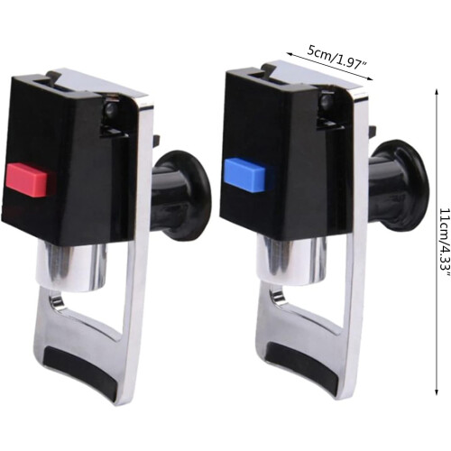 Push Spigot For Water Dispenser  Two Pack, Replacement Part, Easy To Operate, Blue 2