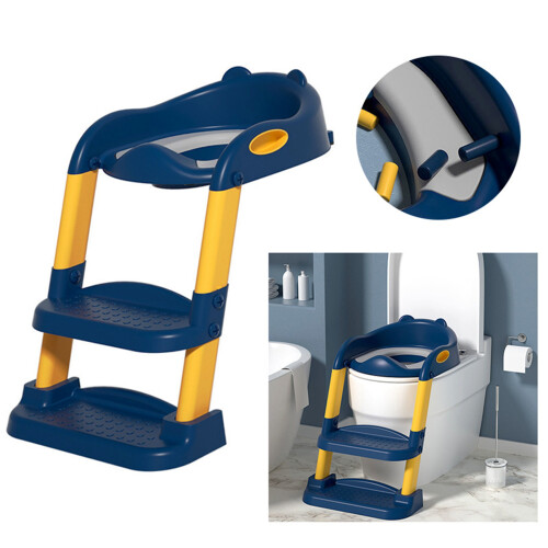 Kids Foldable Potty Seat with Step Stool, Anti Slip, Splash Resistant