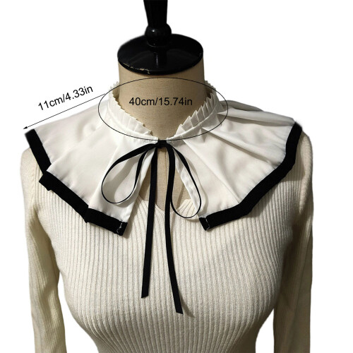 Women's Elegant Pleated Ruffle False Collar For Dresses And Tops 2