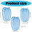 10Pieces Professional Paint Filter Bags with Fine Mesh-Blue L 3