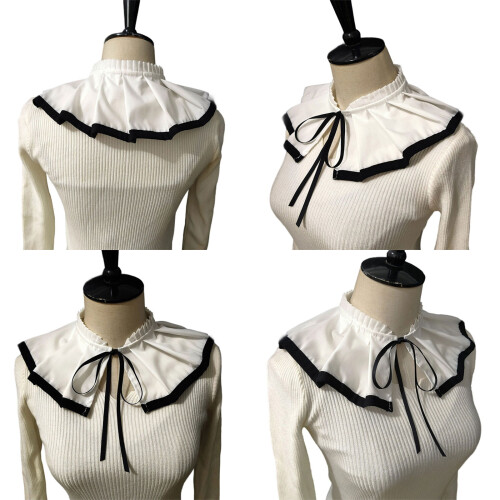 Women's Elegant Pleated Ruffle False Collar For Dresses And Tops 1