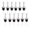 12 x Free Flow Speed Pourer With Caps 8