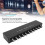 Amplificatore per cuffie a 10 canali nero 23x5.4x3 cm 4