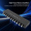 Amplificatore per cuffie a 10 canali nero 23x5.4x3 cm 6