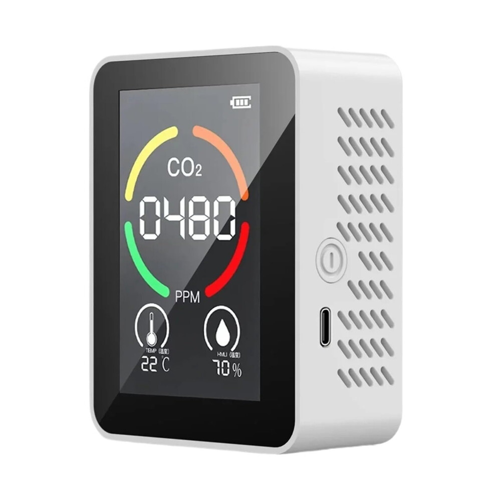 Co2 Detector With Temperature And Humidity, Indoor Air Quality Monitor For Home And Greenhouse 9426802775419