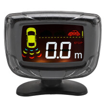 Sistema radar di retromarcia per auto con 4 sensori, LCD da 22 mm, grigio.