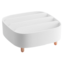 Organizzatori per cassetti con motivi giocosi, design robusto, contenitori impilabili in plastica spessa e morbida, multifunzionali per cosmetici e
