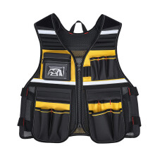 Lightweight Work Vest Tool Vest For Carpenters-Yellow blue