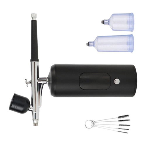 Professional Multipurpose Pneumatic Sprayer Guns Kit 7.4V-Black