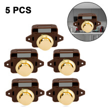 Small Size Big Function, Easy To Use, Push Button Latch Lock, ABS Plastic + Zinc Alloy, Cabinet Lock Drawer Knobs, Nickel Plated