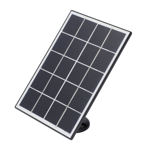 Panel solar monocristalino compacto de 3 W y 5 V negro