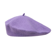 Franse stijl herfst baret caps warme rekbare unisex effen-V