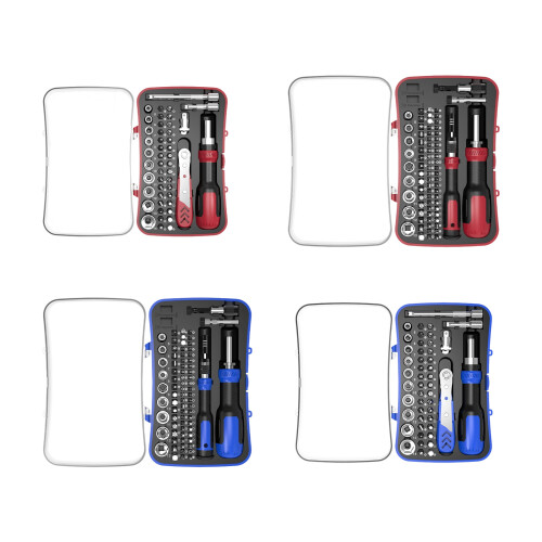 Multiple Angle Ratchet Screwdriver Magnetic Tip 3-Red 47 in 1 1