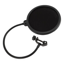 Filtro antipop a doppio strato a 360 con supporto a collo d'oca