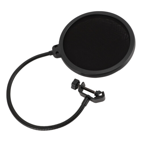 Filtro antipop a doppio strato a 360 con supporto a collo d'oca