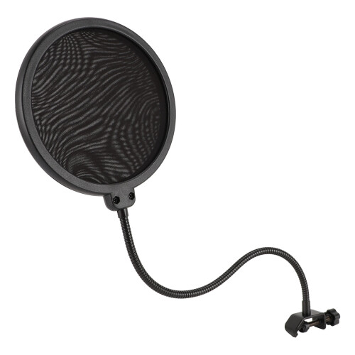 Filtro antipop a doppio strato a 360 con supporto a collo d'oca 1
