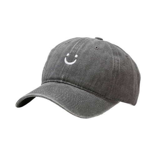 Delicate Smile Baseball Cap Verstelbare katoenen-Grijs