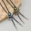 Turkoois hanger stropdas verstelbare westerse bolo-Bronzen 6