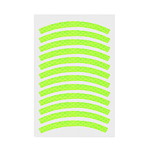 Reflective Bike Stickers for Night Riding, Visibility Bicycle Frame Reflectors, Green