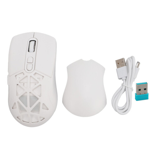 Mouse da gioco compatto bianco 2,4 GHz BT5.1 650 mAh 1