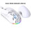 Mouse da gioco compatto bianco 2,4 GHz BT5.1 650 mAh 4