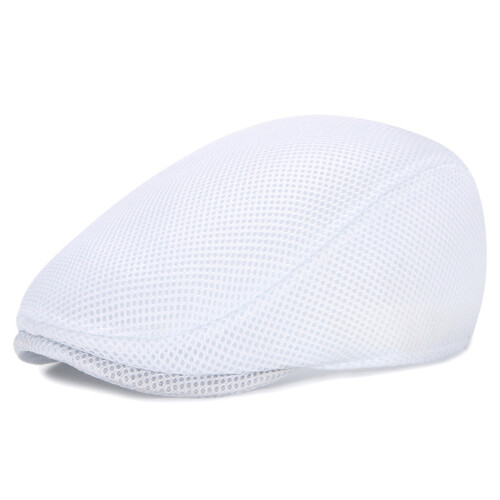 Stilvolle Mesh-Baseballkappe, Outdoor-Sonnenhut,-Weiß