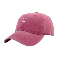 Delicate Smile Baseball Cap Verstelbare katoenen-Roze Rood
