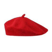 Unisex barethoeden Franse vintage stijl zacht gebreid-Rood