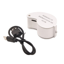 Magnifying Glass 40X/60X Loupe Magnifying-40X with purple ligh