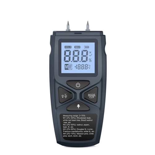 Professional Wood Moisture Detector for Accurate Testing-Black