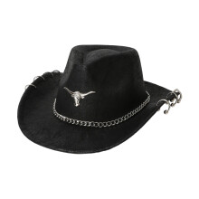 Aktueller Trilby-Hut, PU-Leder-Optik, stilvolle-Schwarz