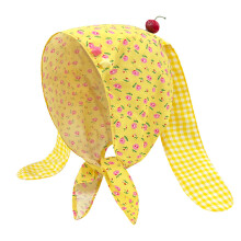 Verstellbares Haarbandana mit Hasenohren, Kopftuch, weiche-Gelb