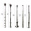 5-teiliges Augen-Make-up-Pinsel-Set aus 9
