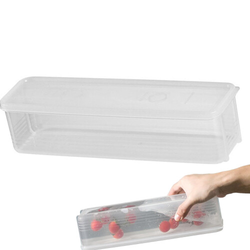 Rectangular Transparent Food Grade Pasta Container, Stackable Freezable Crisper Boxes