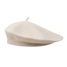 Béret en tricot extensible élégant pour femmes et hommes,-Beige