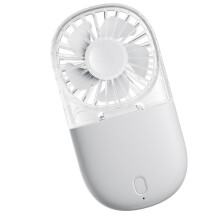 Foldable Portable Neck Fan USB Rechargeable 3 Speed Wearable Cooling Fan for Hot Weather White