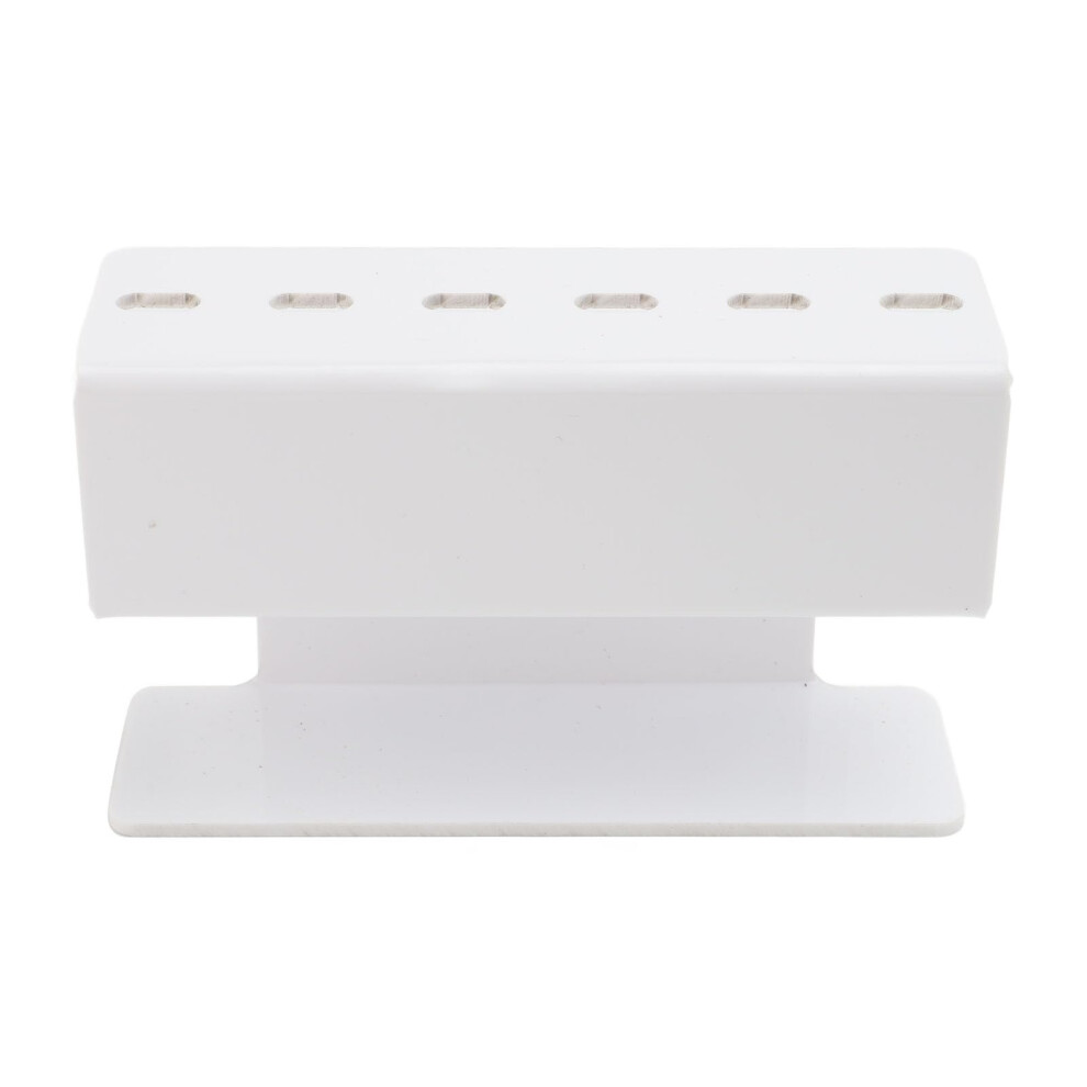White Eyelash Extension Tweezers Holder 8 Hole Acrylic Stand For Salon Display And Easy Storage