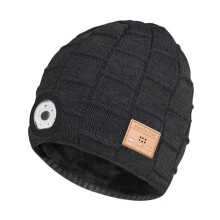 Căciulă Beanie caldă și moale cu LED, cu lumină, căciulă lavabilă cu difuzoare încorporate, tehnologie wireless pentru căciulă muzicală,