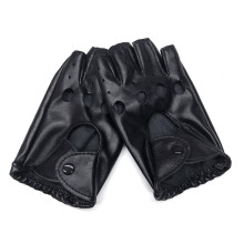 Gants sans doigts découpés à la mode pour femmes, tenue de-Noir