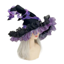 Chapeau de sorcière pliable et respirant en Polyester,-Violet