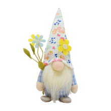 Valentine's Day Gnomes Knitted Hair Ornaments Colorful Flower-B