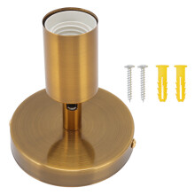 Industrial Style Lamp Base, Multipurpose Light Holder For Bedroom Vanity Mirror Living Room Exhibition Cabinet (Electroplated And Brushed Finish)