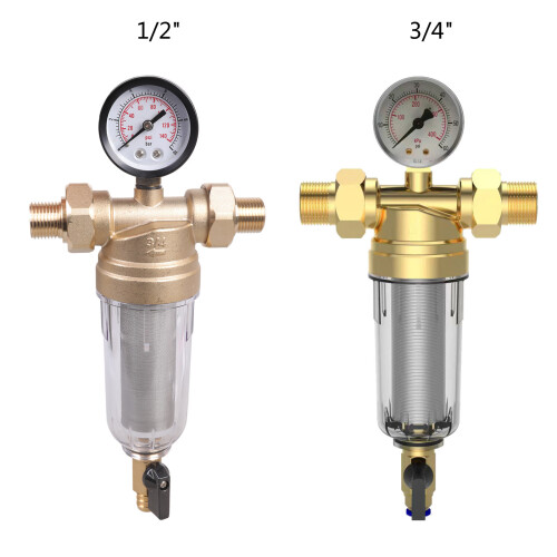 Rustproof Brass Water Filter Backwash Mechanism Water-3/4" 1