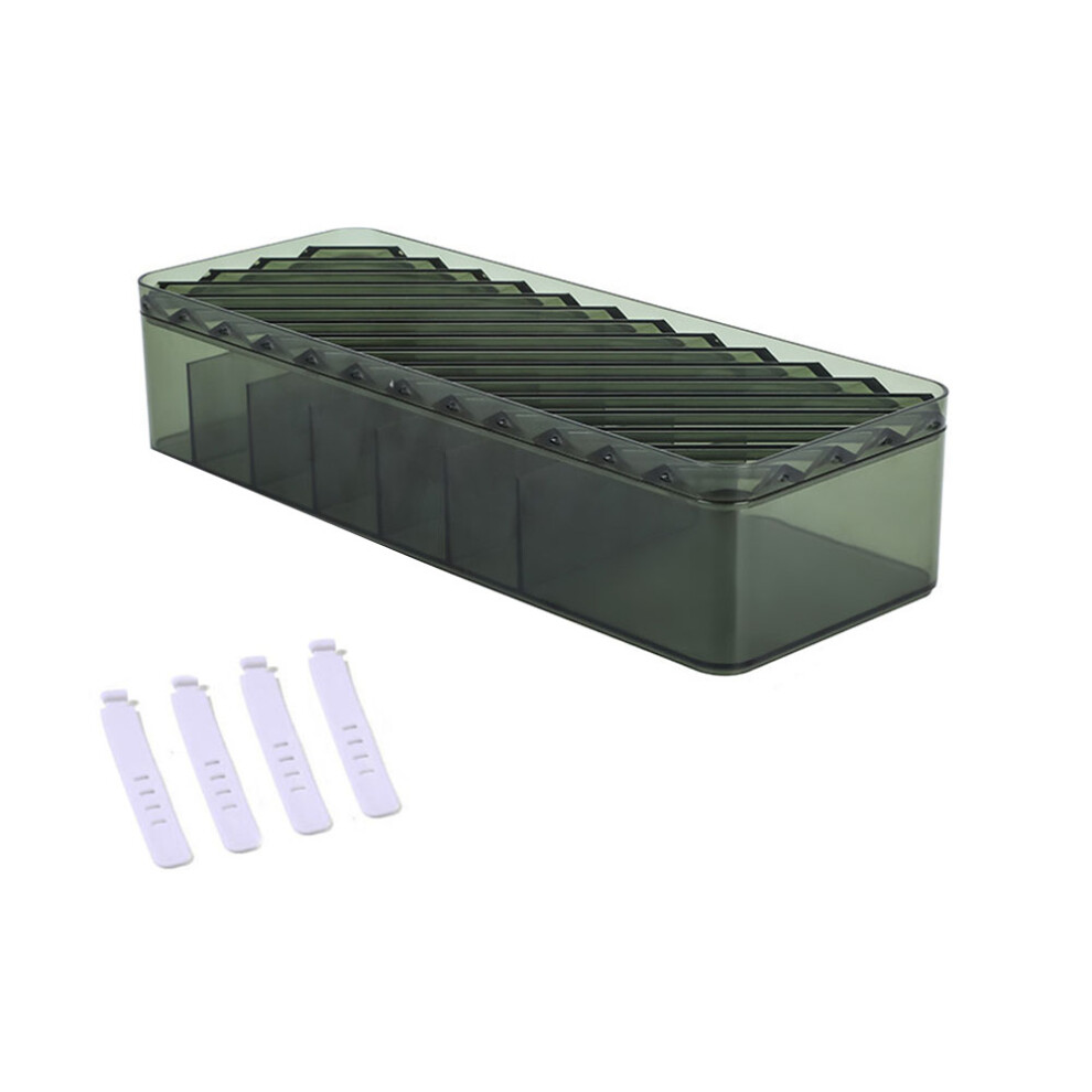 Cable Organizer Box With Transparent Design, Adjustable Compartments For Multifunctional Use In Electronics Management 9554910617908