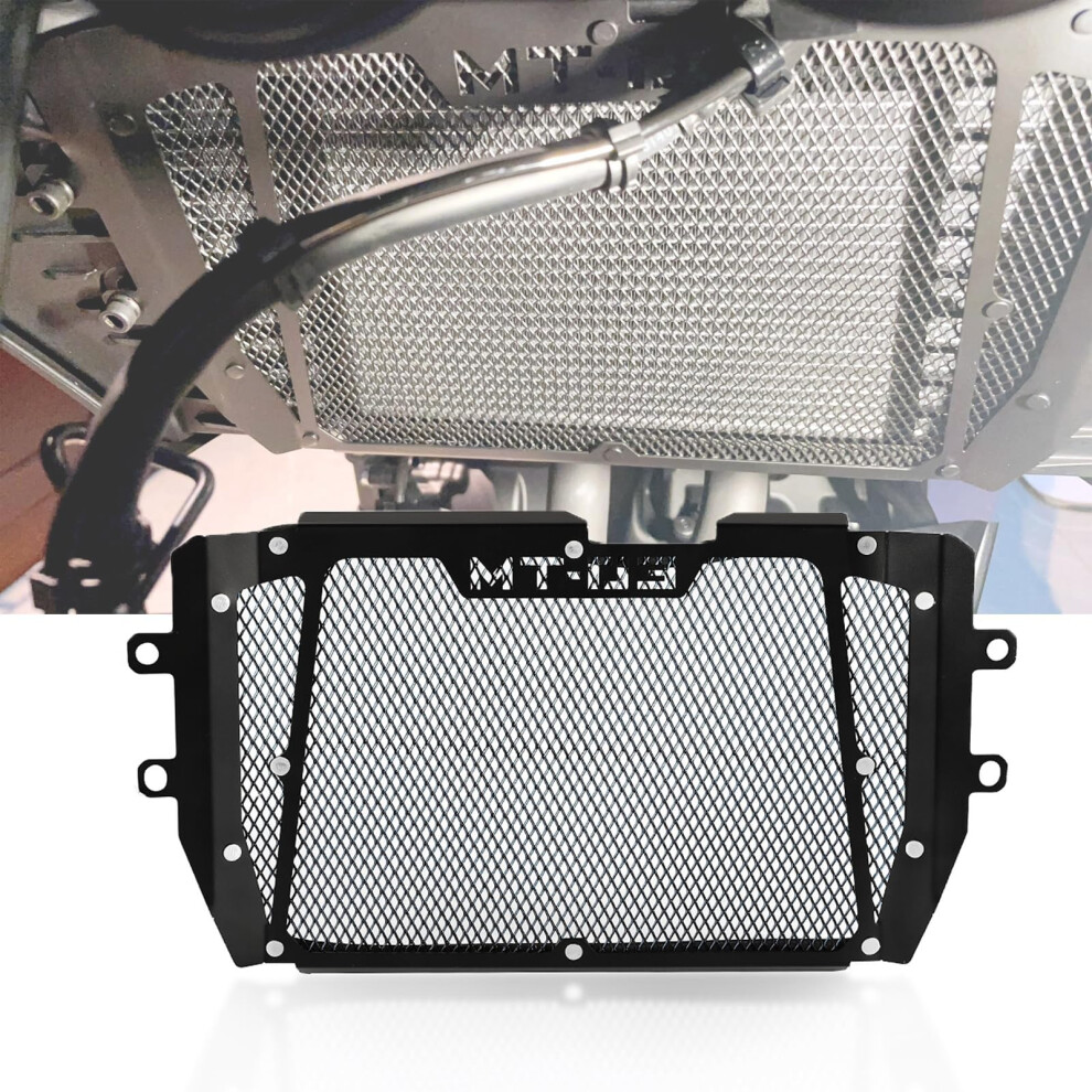 Motorcycle Radiator Guard Aluminum Grill Protector For Mt03 20152023 With Damage Protection Black 9426802777352