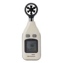 Hochpräzises digitales Anemometer, modernste Technologie für den professionellen und privaten Gebrauch, zeigt aktuelle durchschnittliche und