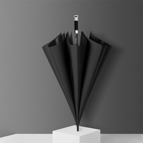 Golf Umbrella Windproof Sun Protection Automatic Open with Solid Wood Handle Gold for Bentley 1