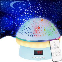 Draaiende sterrenprojector nachtlamp, inspirerende ontdekkingstocht door het universum voor kinderen, roze sterrenhemel projectorlamp voor meisjes