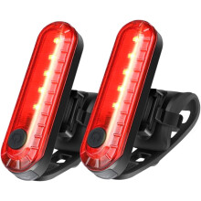 Lampă spate pentru bicicletă reîncărcabilă, lanternă de siguranță LED reîncărcabilă USB cu 4 moduri de iluminare, lumină roșie spate