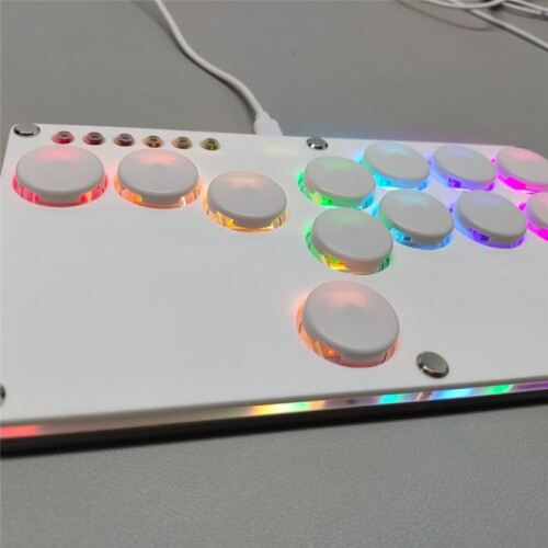 Flatbox Hitbox Arcade Fighting Game Encoder Controller Xinput/Dinput  Hitbox Console /PS3/PS4 White Key 2